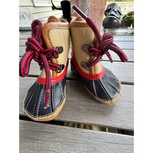 Baby Gap Tan Snow Boots For Babies 3-6 Mo Faux Sherpa Lining Duck Boots